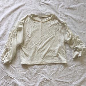 BOGO!! Zara Longsleeve Rouched White Top